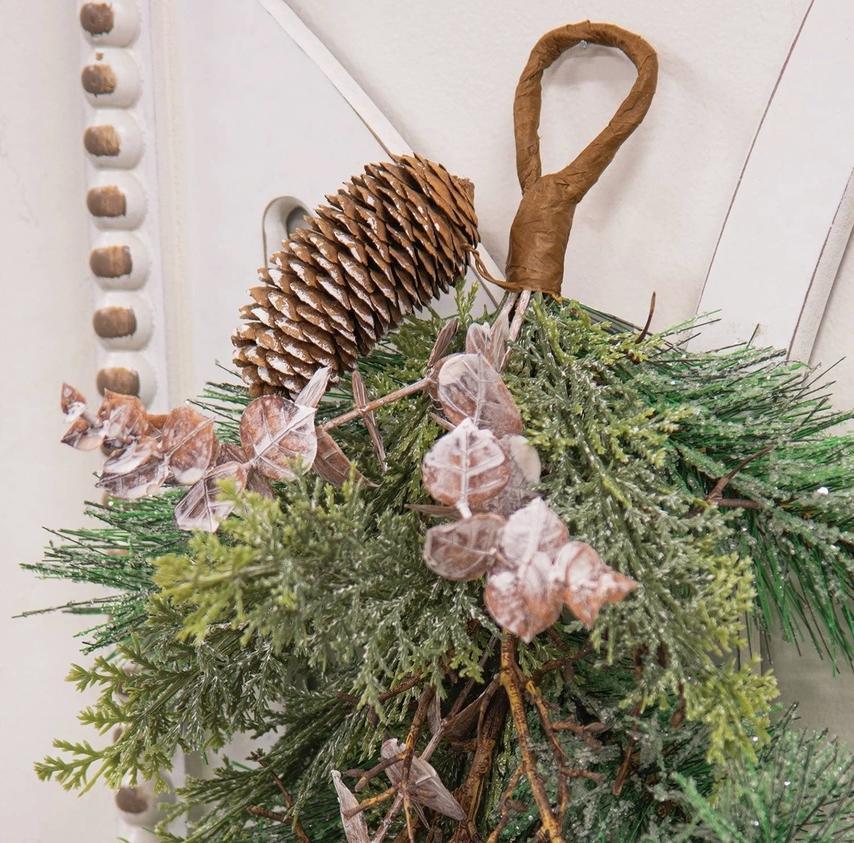 Icy Woodland Pine & Eucalyptus Teardrop