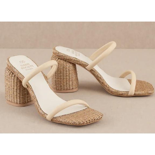 The Margaret Butter Rattan Heel