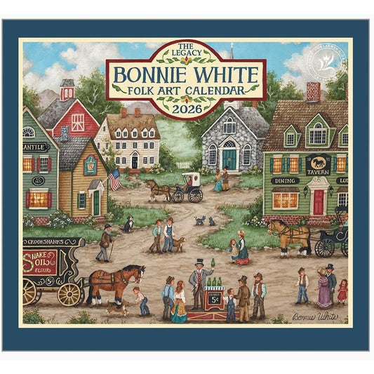 Bonnie White Folk Art 2026 Wall Calendar