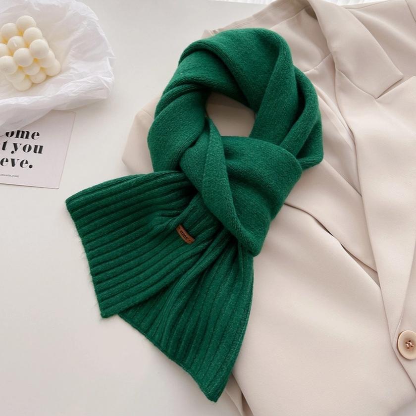 Warm Minimalist Wool Wrap Scarf