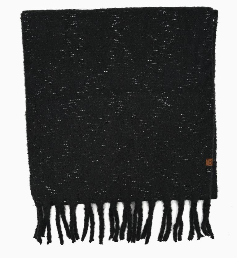 Solid Woven C.C Scarf (Black)