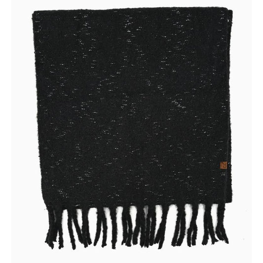 Solid Woven C.C Scarf (Black)
