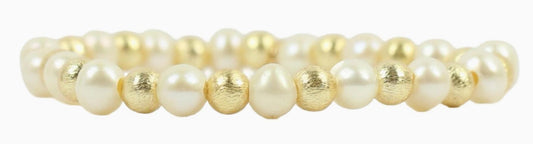 Annie Stretch Bracelet - Pearl Mix