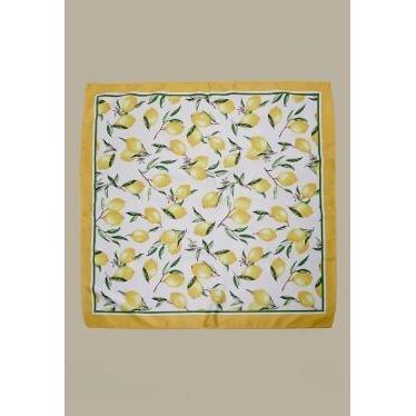 Lemon Silky Feel Bandana Scarf