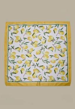 Lemon Silky Feel Bandana Scarf