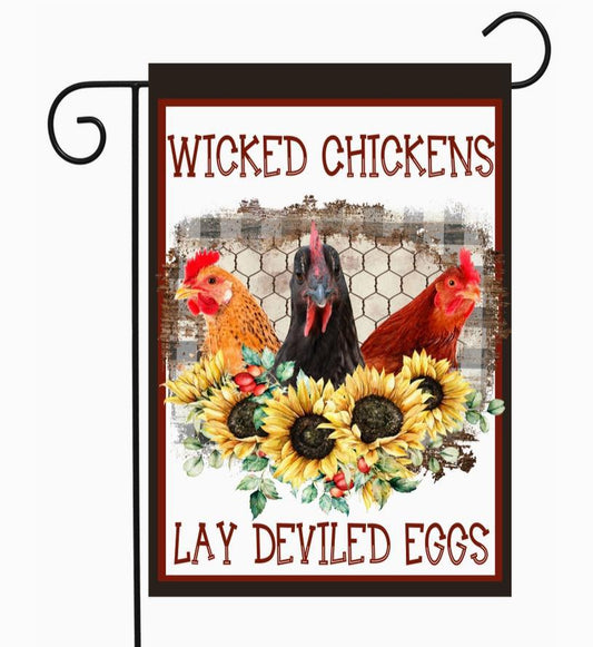 Wicked Chickens Lay Deviled Eggs Flag