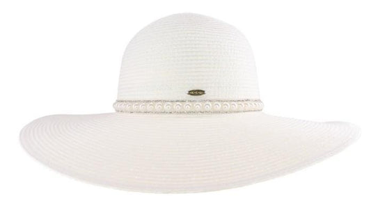 Wide Brim Pearl Hat