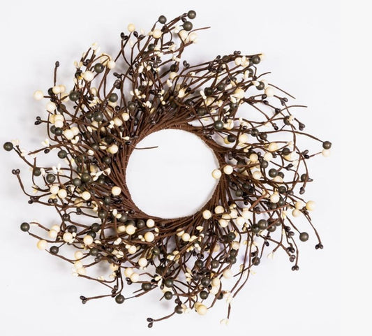 Berry Wreath Olive and Cream Hues