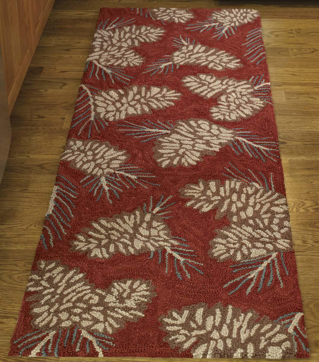 Pinecone Hook Rug Runner