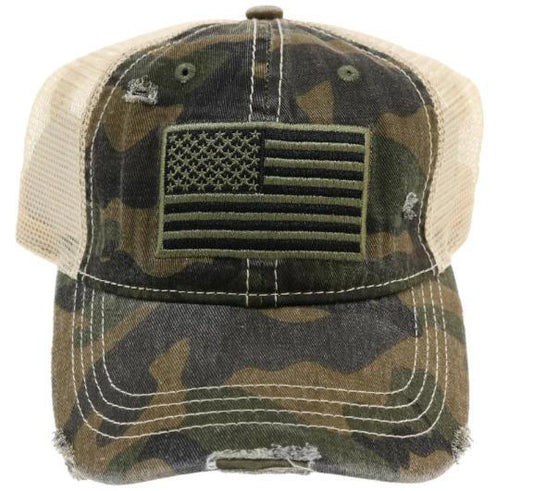 USA Flag Camouflage Mesh Back Classic Ball Cap