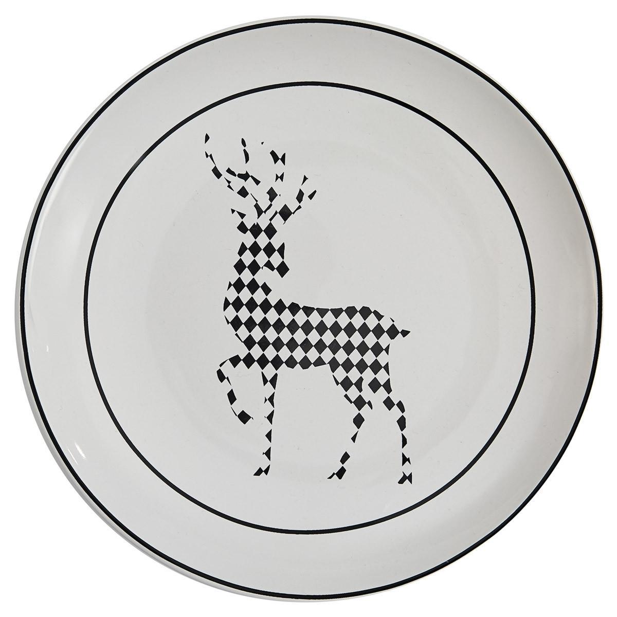 Harlequin Salad Plate Deer