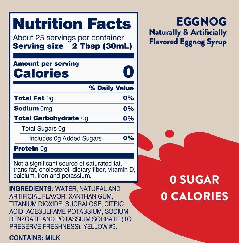 Jordan's Skinny Mixes Sugar Free Eggnog Syrup
