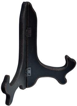 Wood Plate Stand (Black- 7")