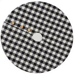 Park Design Wicklow Check Tree Skirt 52' - Black & Cream