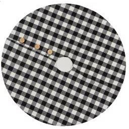 Park Design Wicklow Check Tree Skirt 52' - Black & Cream