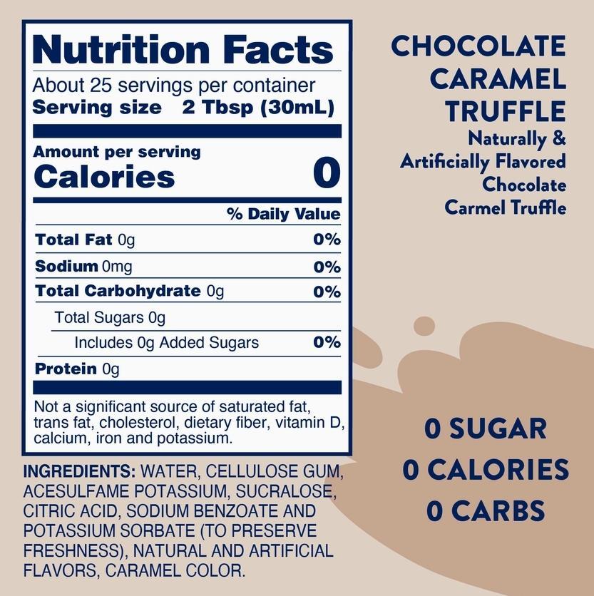 Jordan's Skinny Mixes Sugar Free Chocolate Caramel Truffle Syrup