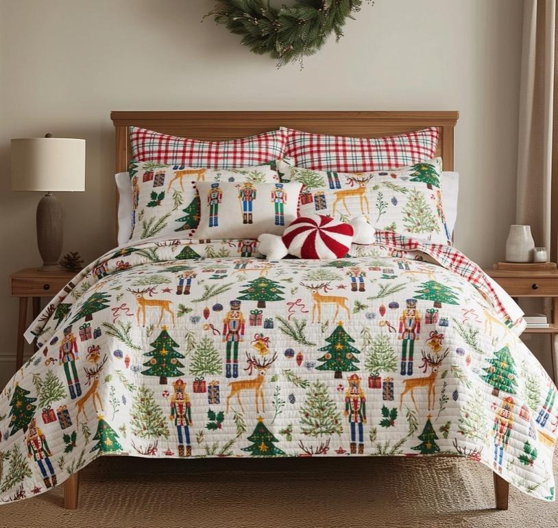 Nutcracker Quilt Set