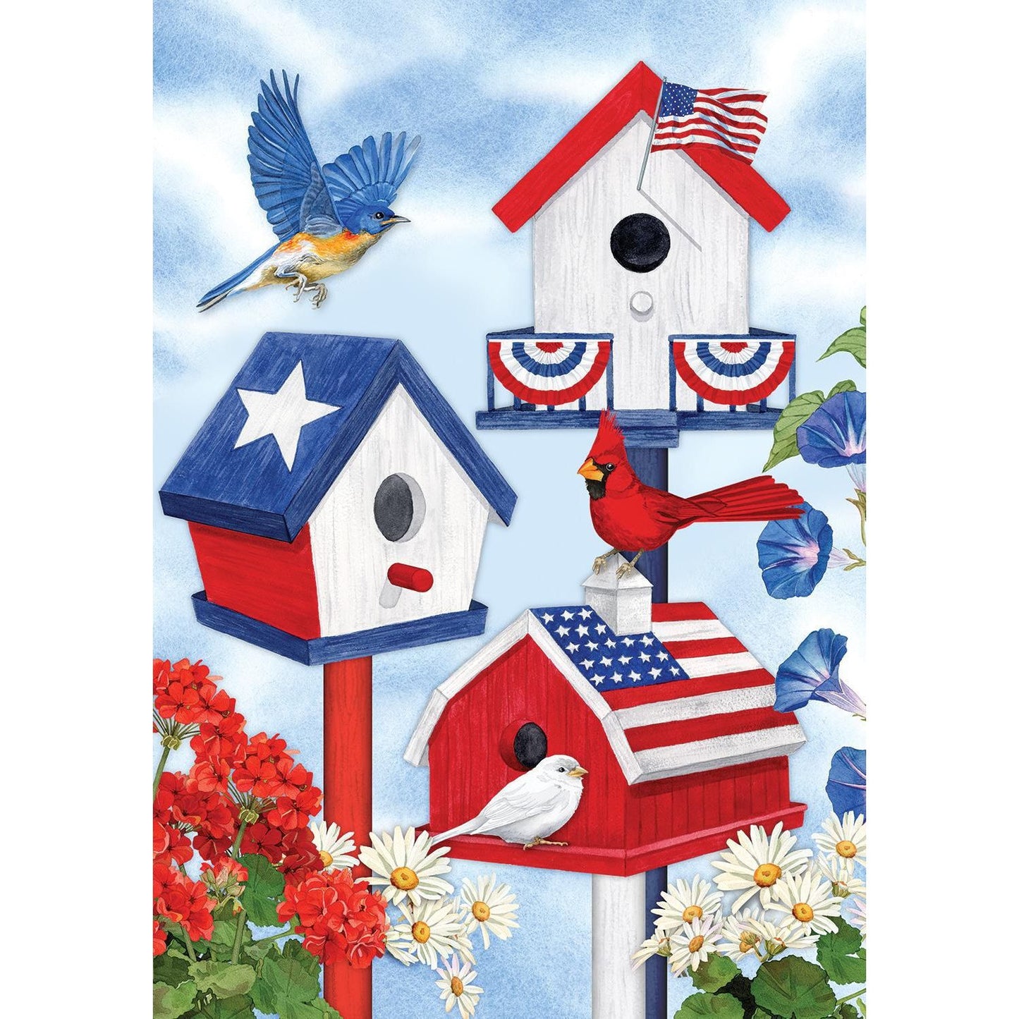 Patriotic Birdhouses Flag