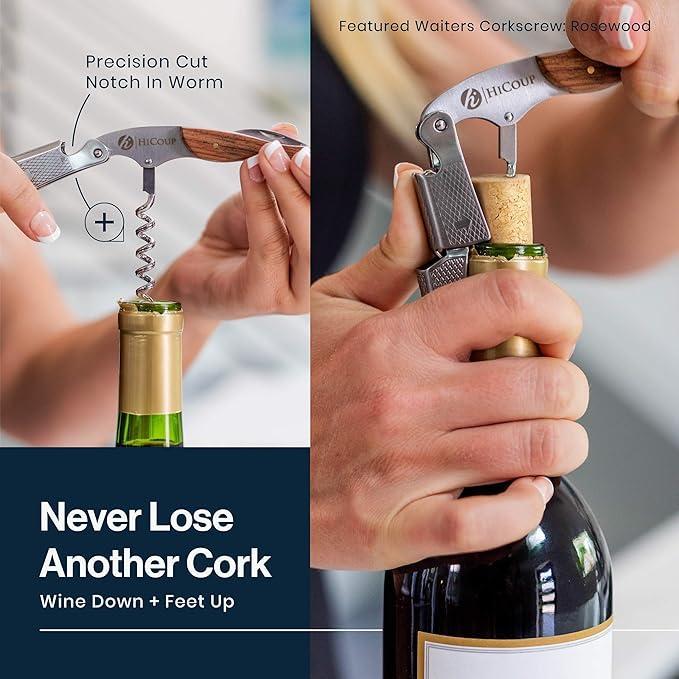 HiCoup Premium Waiter's Corkscrew (Rosewood)