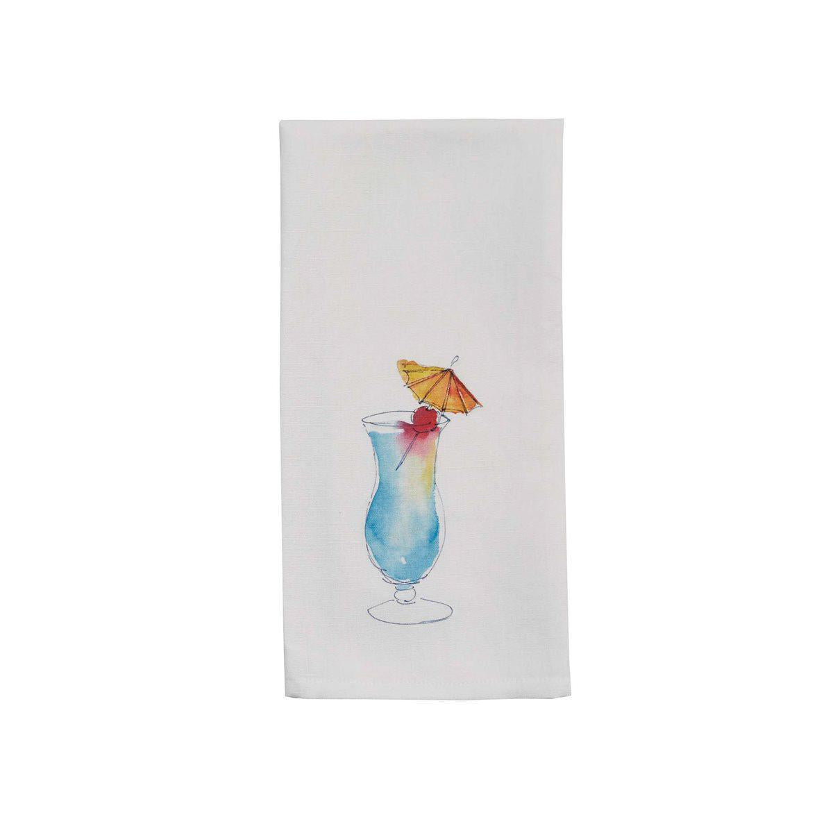 Tropical Drink Towel - Blue Hawaiian