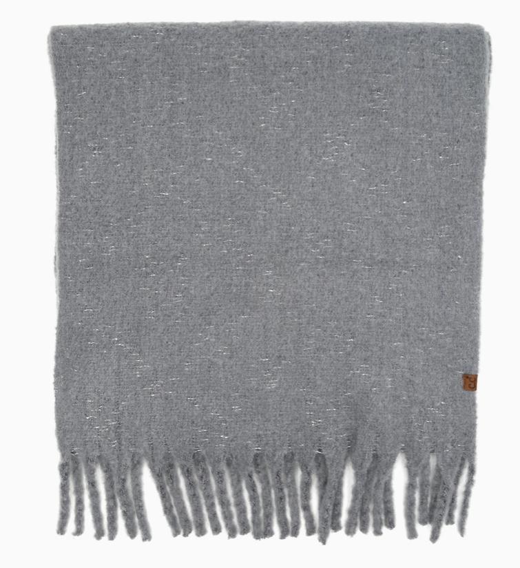 Solid Woven C.C Scarf (Dark Grey)