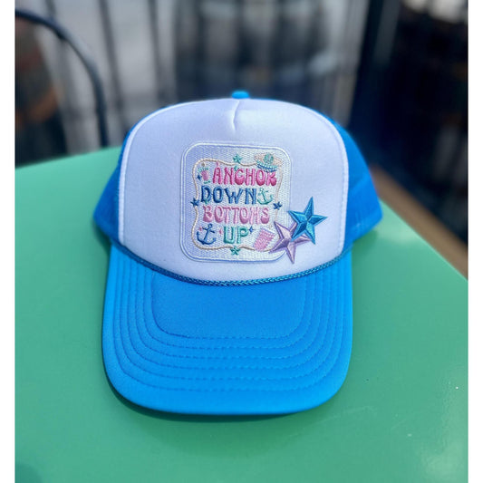 Anchor Down Bottoms Up Trucker Hat