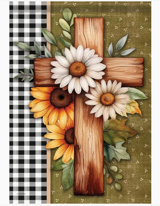 "Fall Cross" Garden Durasoft™ Flag