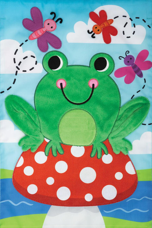 Applique-Frog on Toadstool