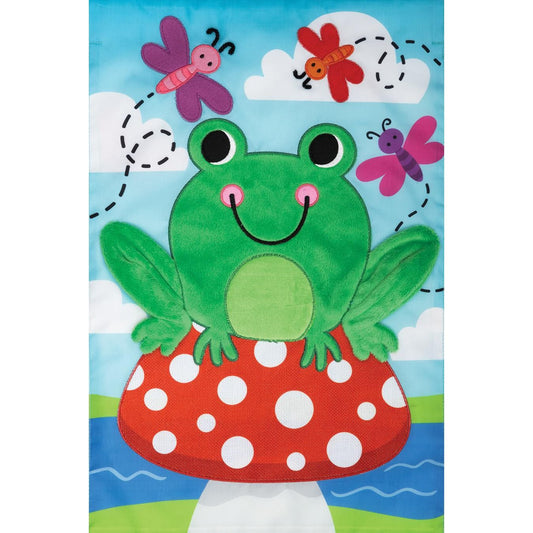 Applique-Frog on Toadstool