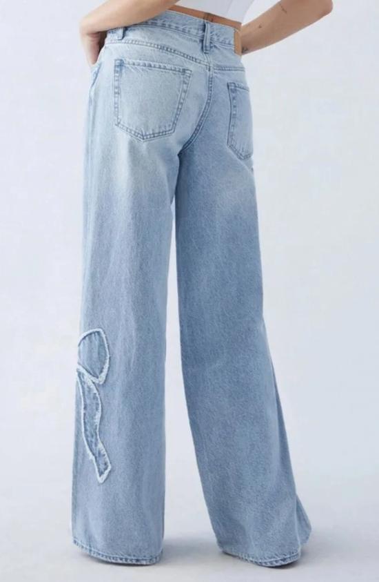 Light Denim Bow Jean