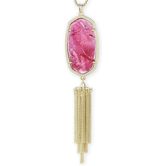 Kendra Scott Rayne Long Pendant Necklace in Berry Illusion
