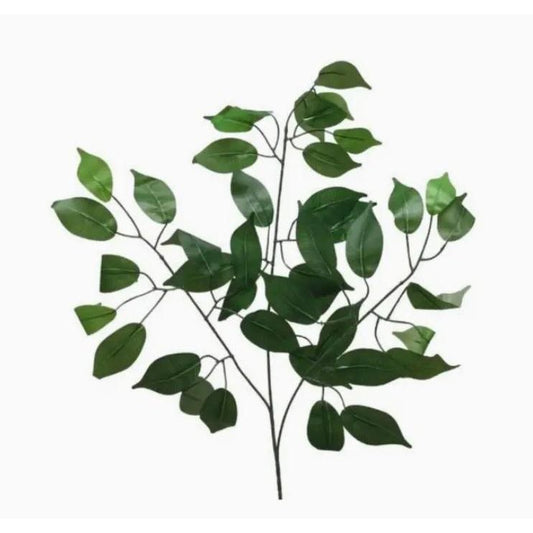 Silk Ficus Leaf Spray 23"