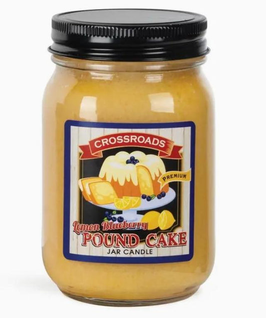 Crossroads Lemon Blueberry Pound Cake - 12 oz. Pint Candle