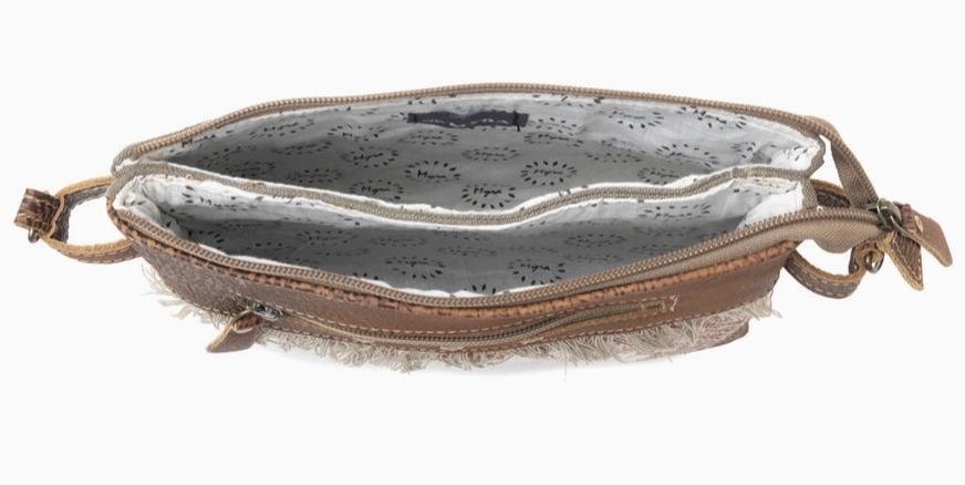 Inkwild Vintage Crossbody Bag For Women in Rust with Fringe Detail