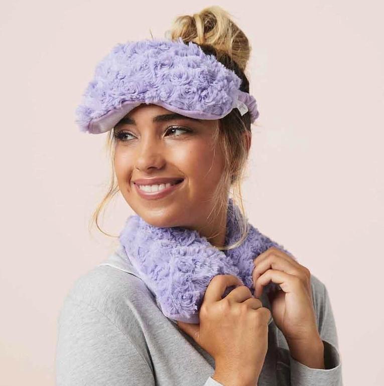 Curly Purple Warmies Neck Wrap