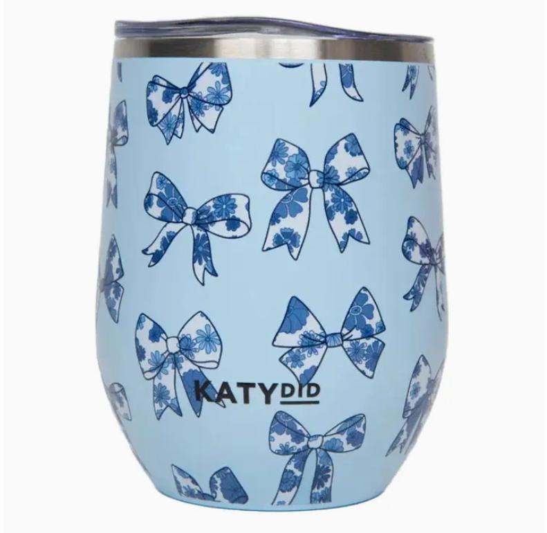 Chinoserie Coquette Bows Wine Tumbler Cup