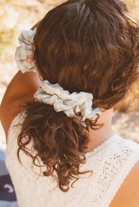 Sage Gingham Jumbo Scrunchie