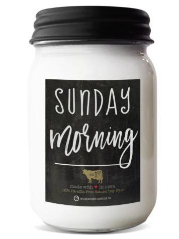 Milkhouse Candles Sunday Morning Farmhouse 13 oz Mason