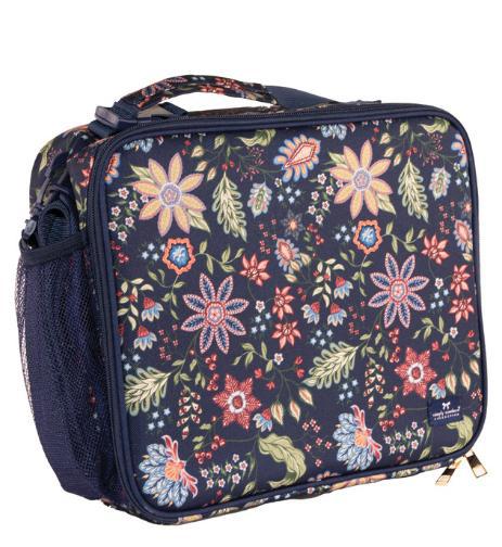 Simply Southern School Lunch Bag (Navy Blue Flowers)