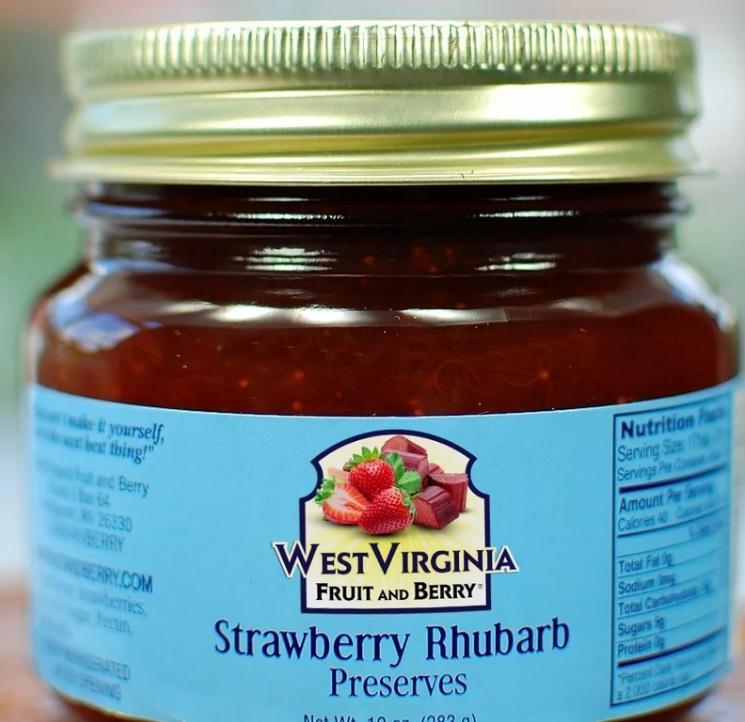 West Virginia Fruit & Berry Strawberry Rhubarb Preserves
