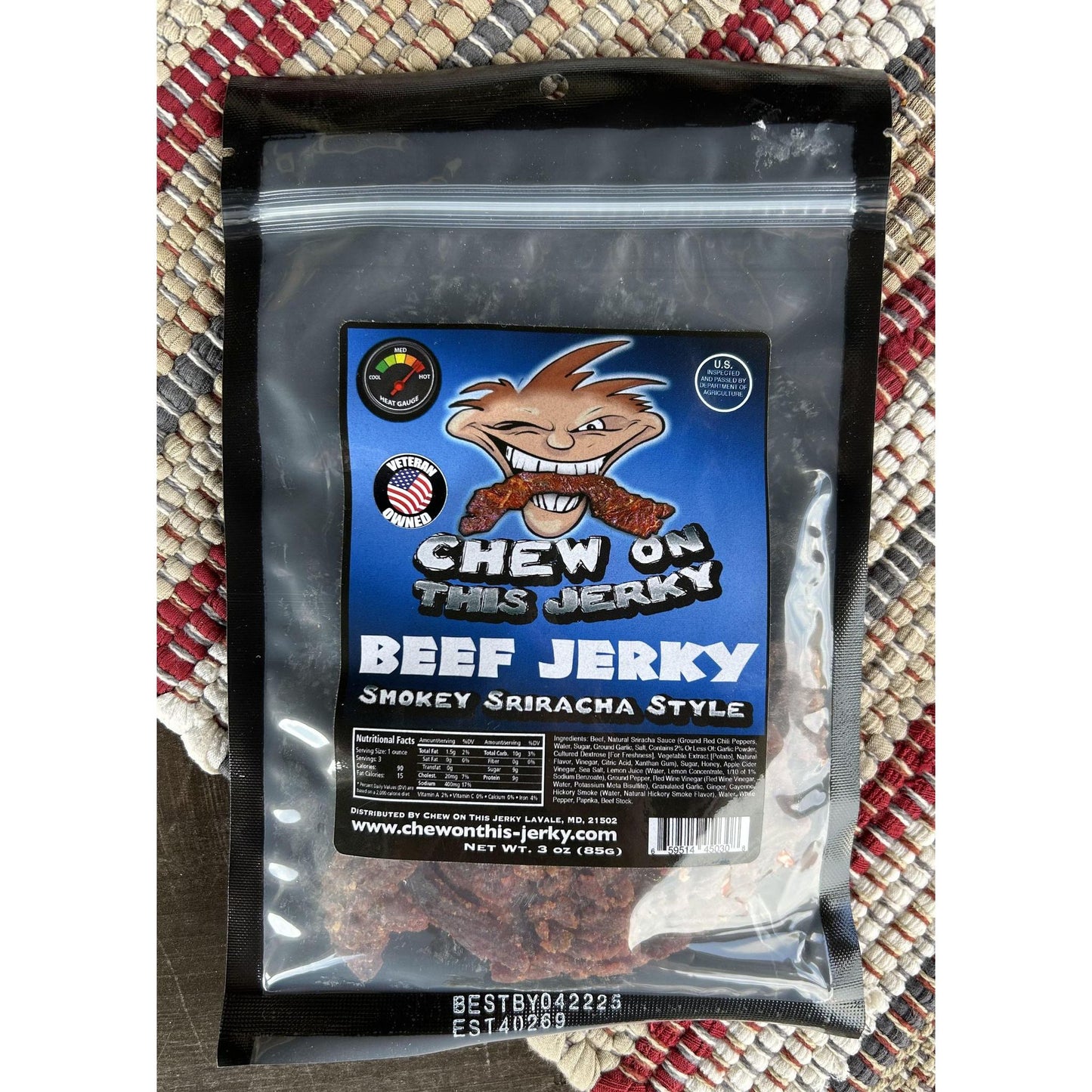 Smokey Sriracha Style Beef Jerky