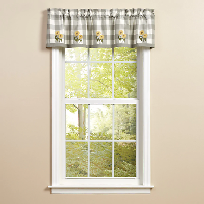 Wicklow Check Sunflower Lined Valance