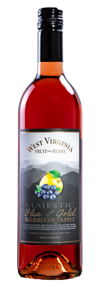 West Virginia Fruit & Berry Wine Majestic Blue & Gold Blueberry Apple