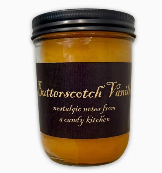 Black Label Butterscotch Vanilla Candle | 16oz Mason Jar