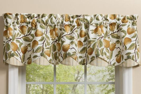 Park Design Golden Pear Lined Scalloped Valance