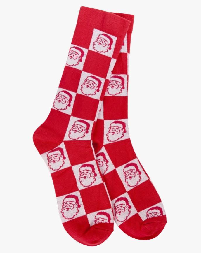 World's Softest Socks Holiday Crew (Santa Check)