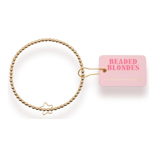Beaded Blondes Wire Star Charm Bracelet