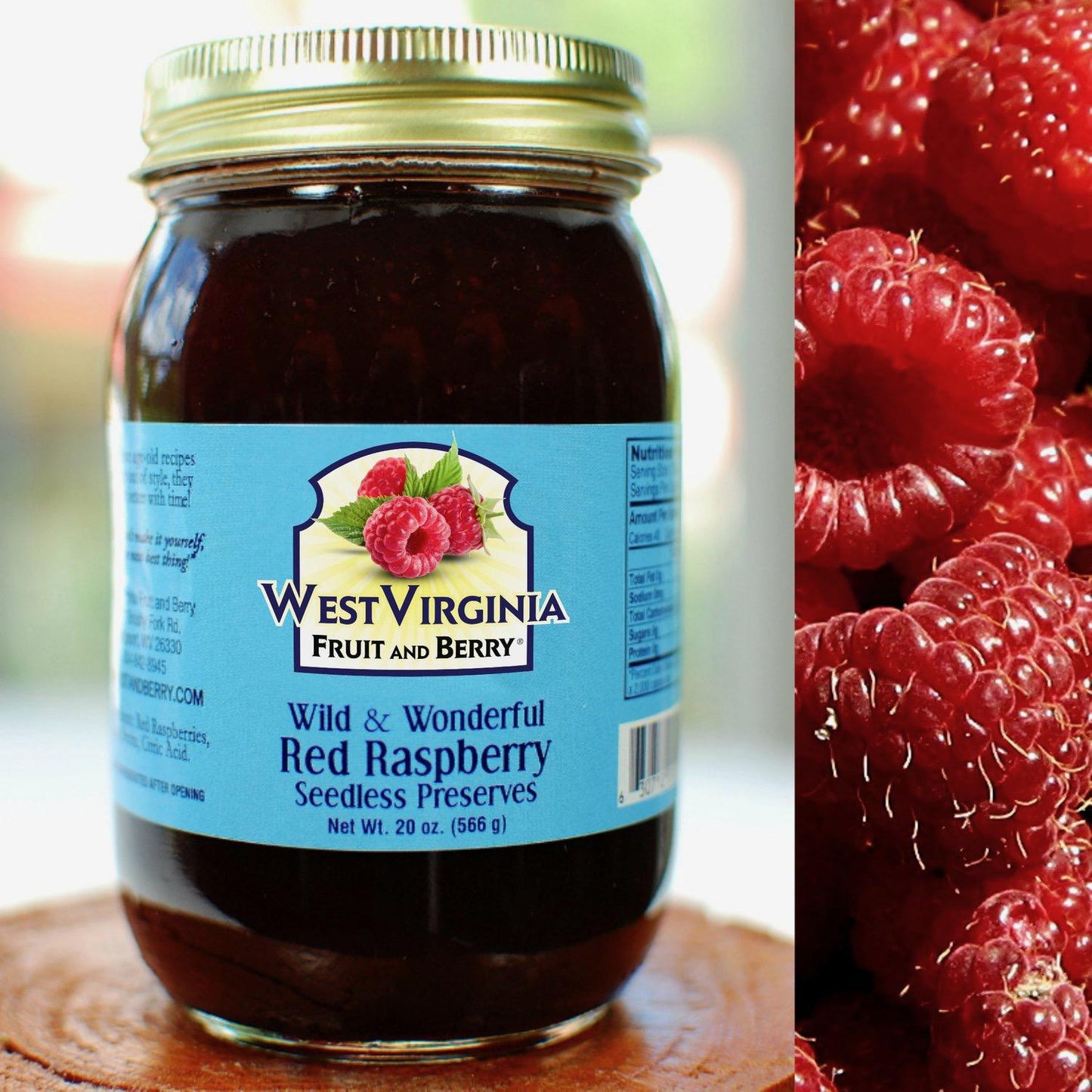 West Virginia Fruit & Berry Wild & Wonderful Red Raspberry Seedless Preserves