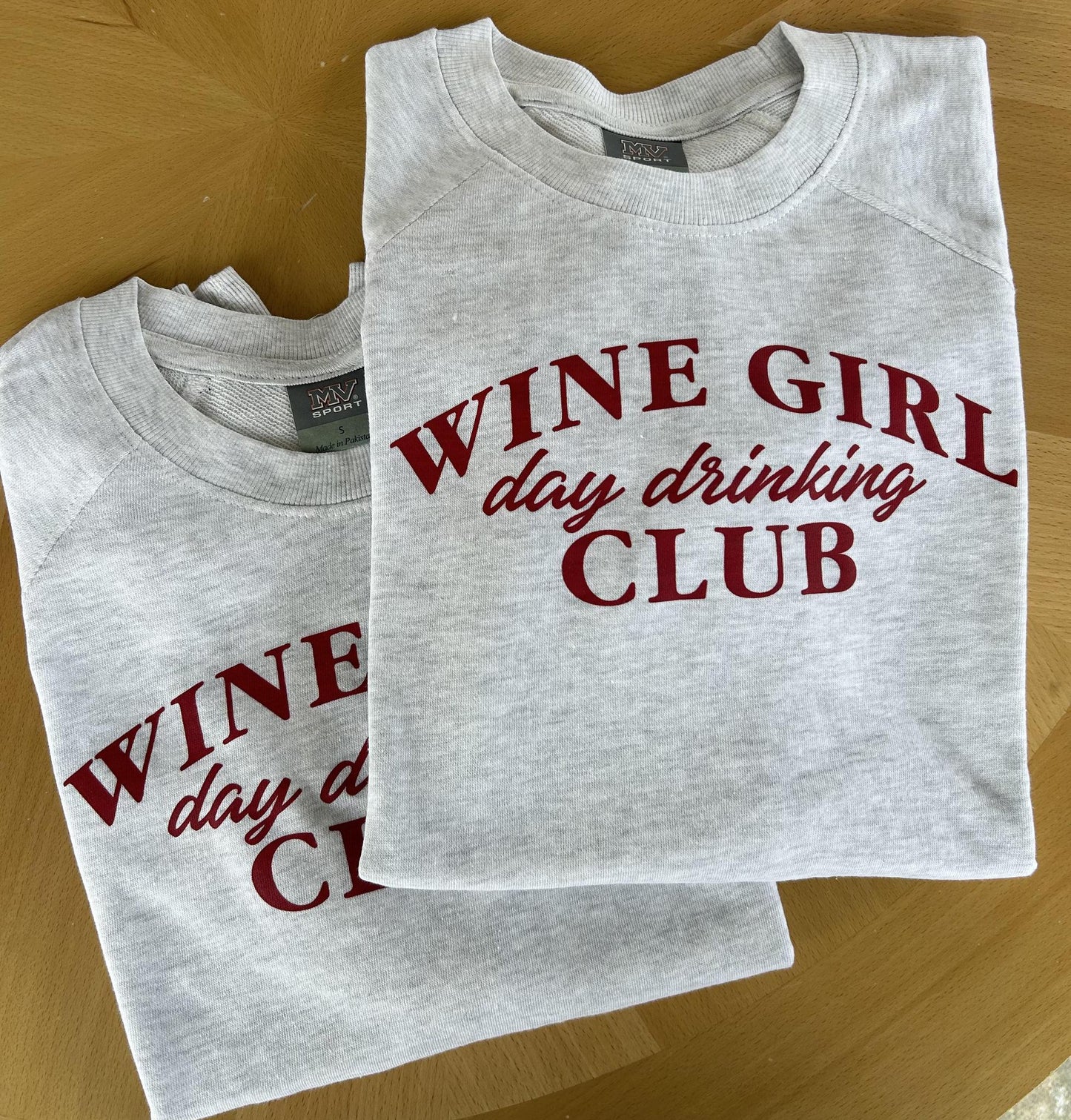 Wine Girl Day Drinking Club Crewneck Tee