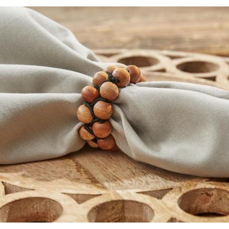 Wooden Beaded Napkin Ring